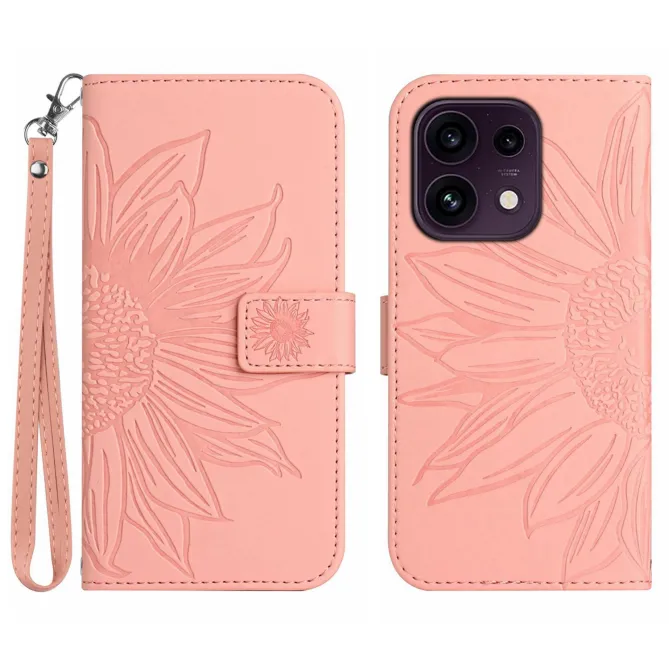Housse OPPO Reno16 F/FS à Tournesol Embossé avec Porte-Cartes Rose - photo 29