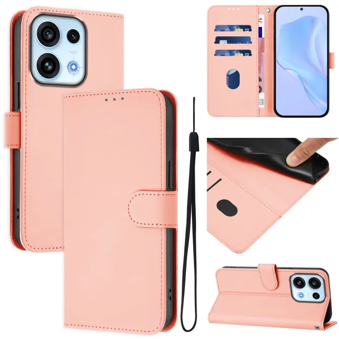 Housse OPPO Reno16 F/FS Sobre avec Rangement Cartes et Cordon Rose - photo 16