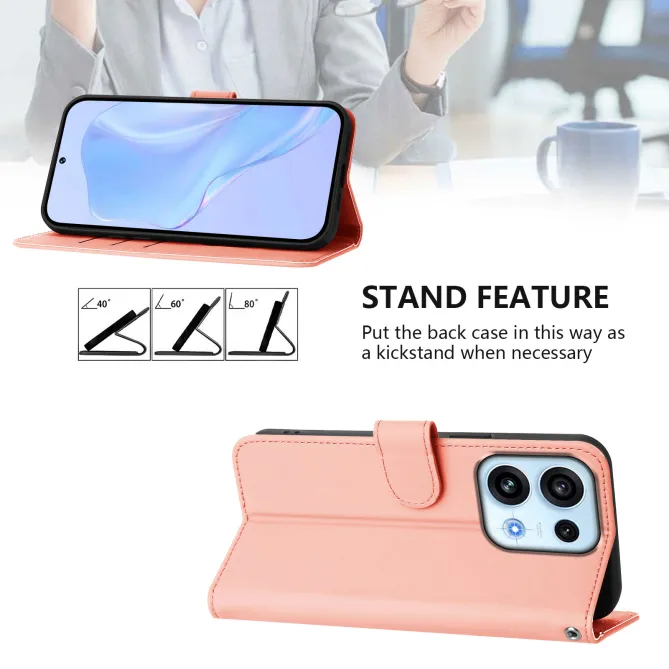 Housse OPPO Reno16 F/FS Sobre avec Rangement Cartes et Cordon Rose - photo 17