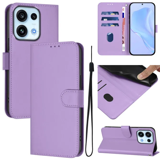 Housse OPPO Reno16 F/FS Sobre avec Rangement Cartes et Cordon Violet clair - photo 23