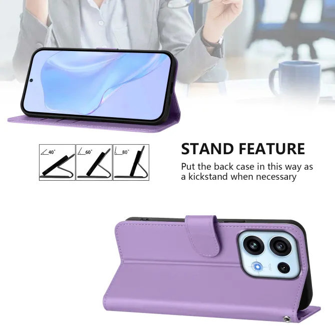 Housse OPPO Reno16 F/FS Sobre avec Rangement Cartes et Cordon Violet clair - photo 24
