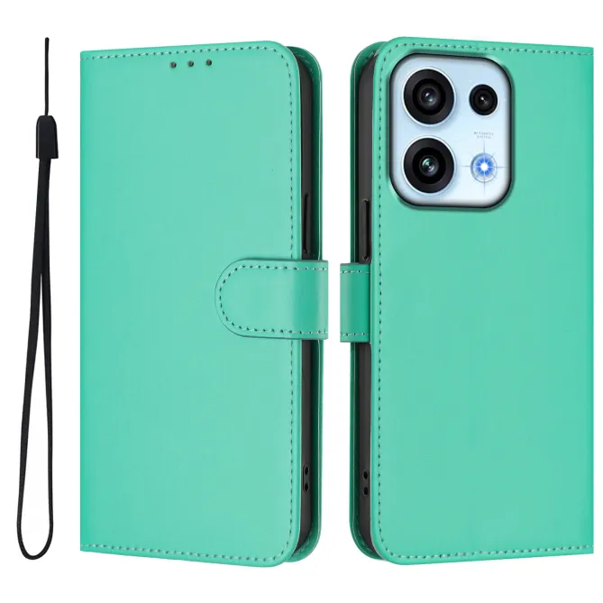 Housse OPPO Reno16 F/FS Sobre avec Rangement Cartes et Cordon Vert anis - photo 28