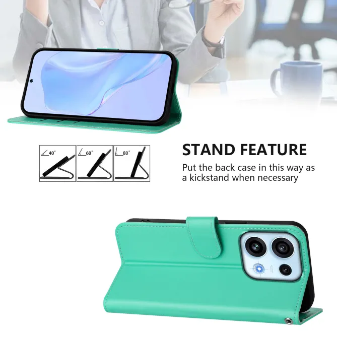 Housse OPPO Reno16 F/FS Sobre avec Rangement Cartes et Cordon Vert anis - photo 30