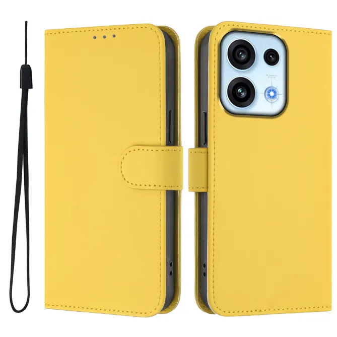Housse OPPO Reno16 F/FS Sobre avec Rangement Cartes et Cordon Jaune - photo 35