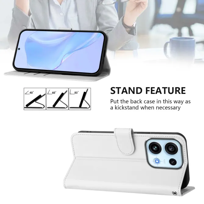 Housse OPPO Reno16 F/FS Sobre avec Rangement Cartes et Cordon Blanc - photo 51
