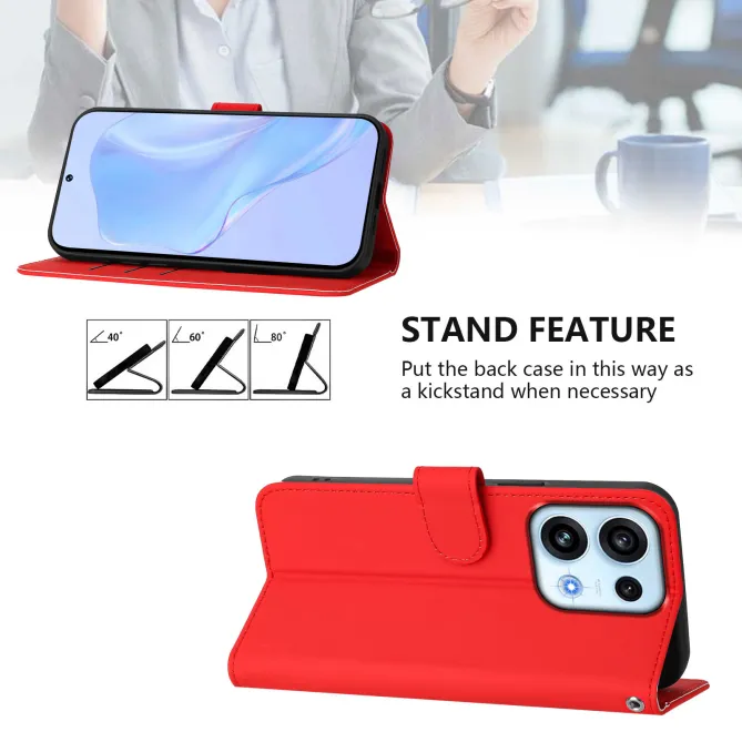 Housse OPPO Reno16 F/FS Sobre avec Rangement Cartes et Cordon Rouge - photo 58