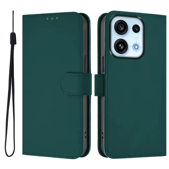 Housse OPPO Reno16 F/FS Sobre avec Rangement Cartes et Cordon Vert foncé - photo 63
