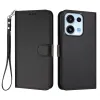 Housse OPPO Reno16 F/FS Classique à Surpiqûres Contrastées Noir