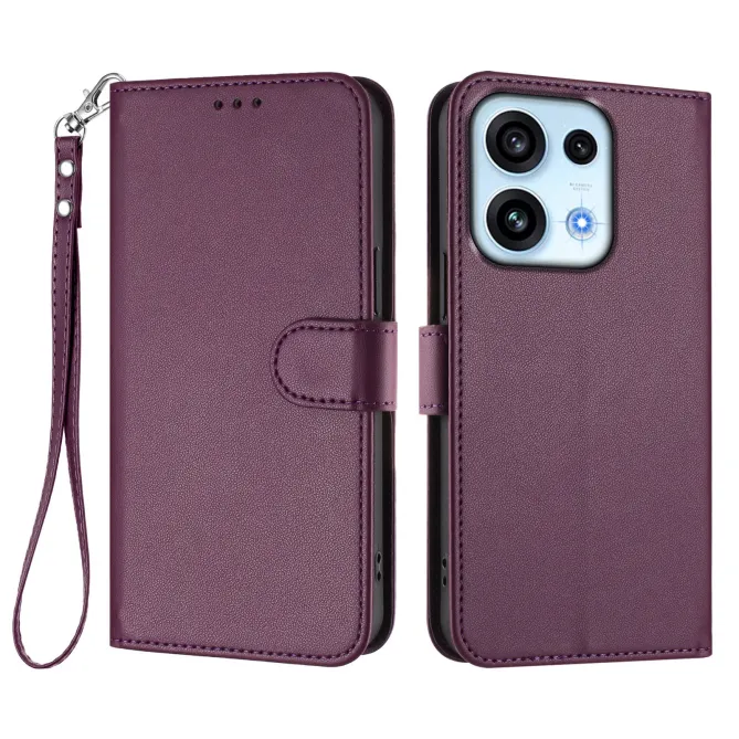 Housse OPPO Reno16 F/FS Classique à Surpiqûres Contrastées Vin Rouge - photo 37