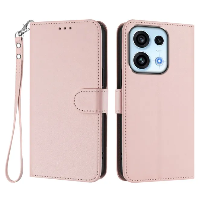 Housse OPPO Reno16 F/FS Classique à Surpiqûres Contrastées Rose - photo 46