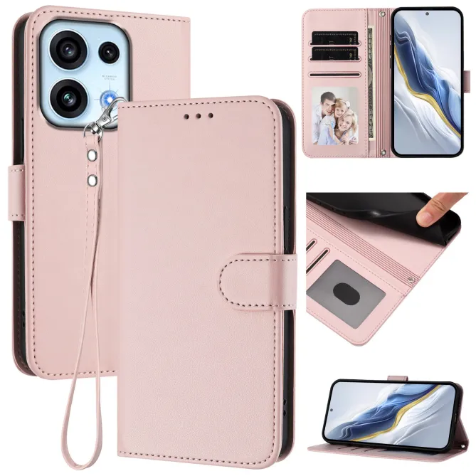Housse OPPO Reno16 F/FS Classique à Surpiqûres Contrastées Rose - photo 48
