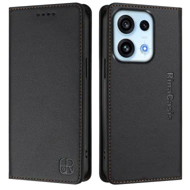 Housse OPPO Reno16 F/FS Fine à Fermeture Aimantée Anti-RFID Noir