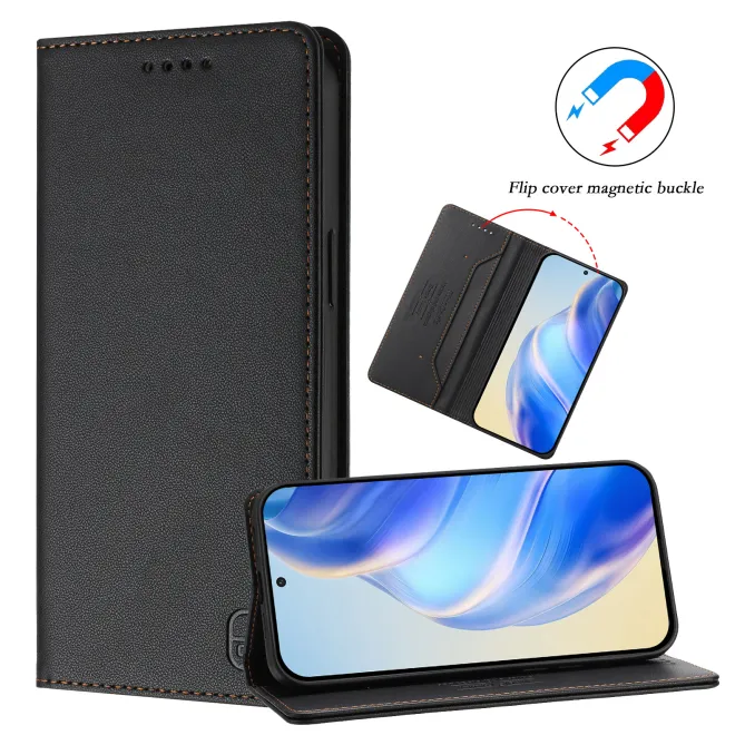 Housse OPPO Reno16 F/FS Fine à Fermeture Aimantée Anti-RFID Noir - photo 6