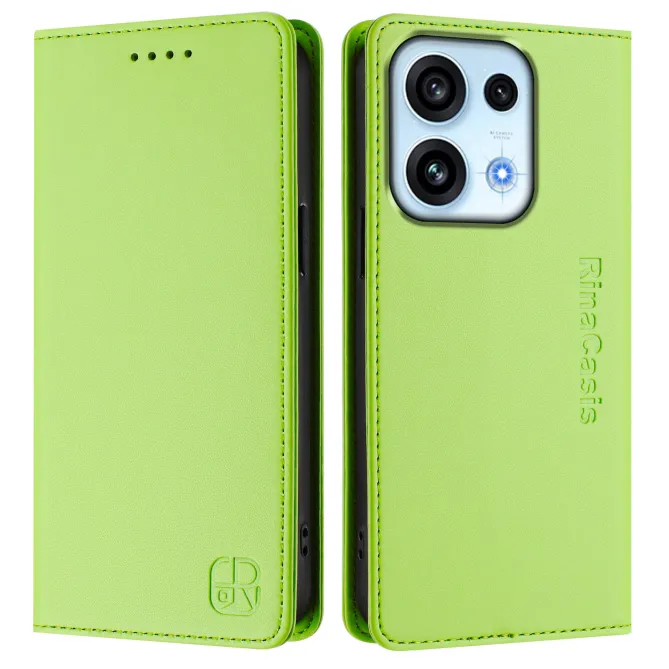 Housse OPPO Reno16 F/FS Fine à Fermeture Aimantée Anti-RFID Vert anis - photo 13