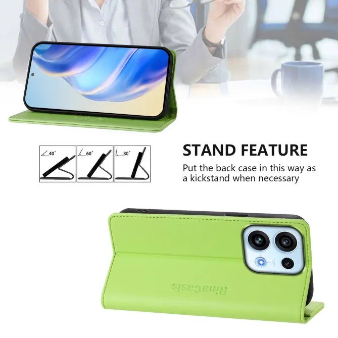 Housse OPPO Reno16 F/FS Fine à Fermeture Aimantée Anti-RFID Vert anis - photo 16