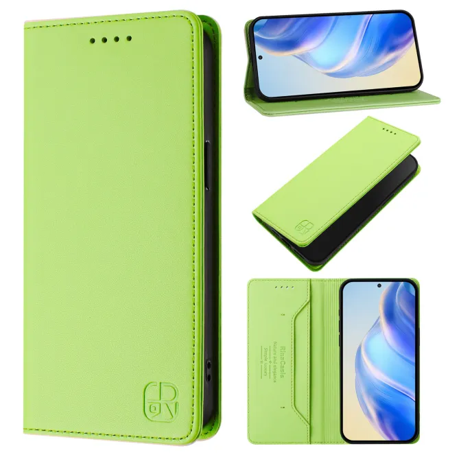 Housse OPPO Reno16 F/FS Fine à Fermeture Aimantée Anti-RFID Vert anis - photo 17