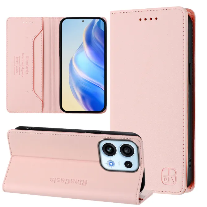 Housse OPPO Reno16 F/FS Fine à Fermeture Aimantée Anti-RFID Rose - photo 27