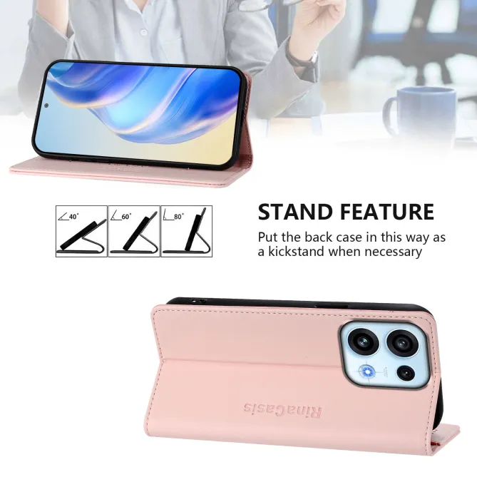 Housse OPPO Reno16 F/FS Fine à Fermeture Aimantée Anti-RFID Rose - photo 28