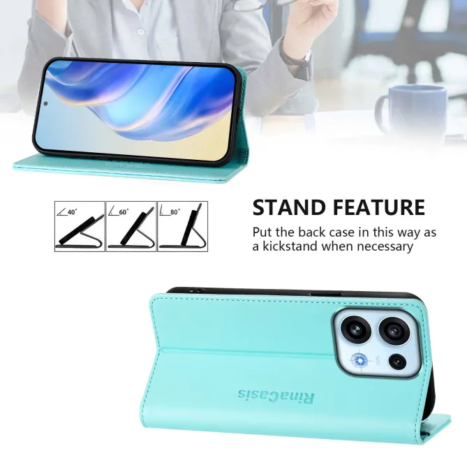 Housse OPPO Reno16 F/FS Fine à Fermeture Aimantée Anti-RFID Cyan - photo 40