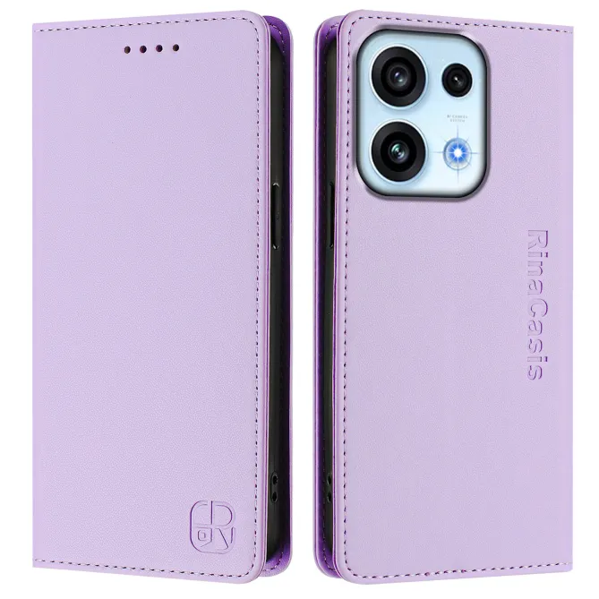 Housse OPPO Reno16 F/FS Fine à Fermeture Aimantée Anti-RFID Violet clair - photo 49
