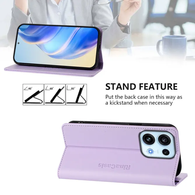 Housse OPPO Reno16 F/FS Fine à Fermeture Aimantée Anti-RFID Violet clair - photo 52