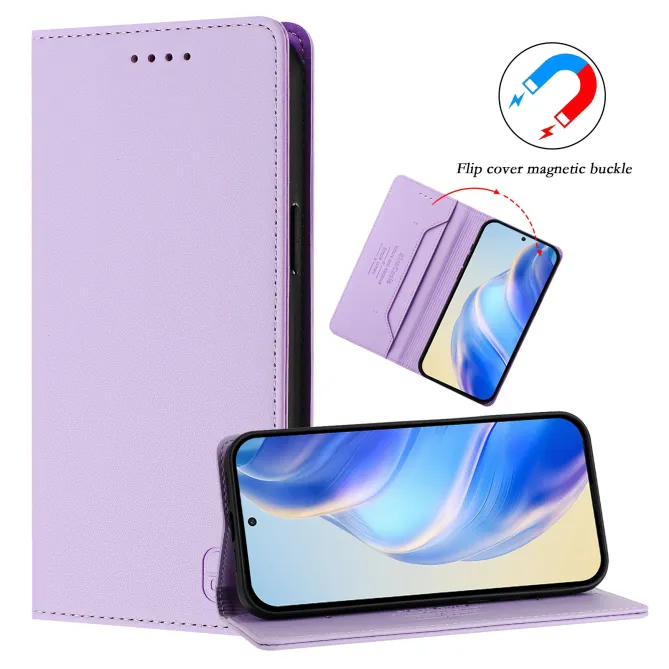 Housse OPPO Reno16 F/FS Fine à Fermeture Aimantée Anti-RFID Violet clair - photo 54