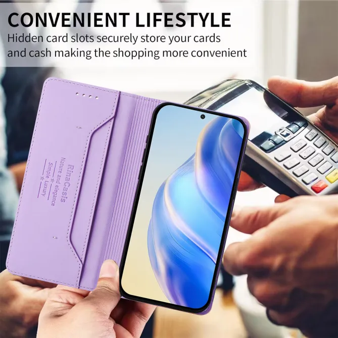Housse OPPO Reno16 F/FS Fine à Fermeture Aimantée Anti-RFID Violet clair - photo 60
