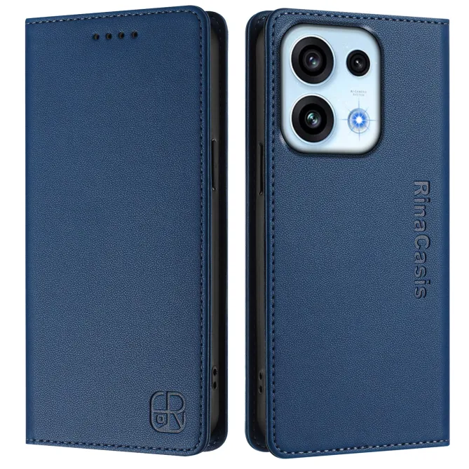 Housse OPPO Reno16 F/FS Fine à Fermeture Aimantée Anti-RFID Bleu Foncé - photo 61