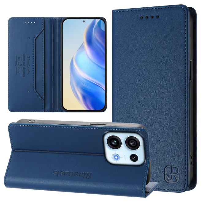 Housse OPPO Reno16 F/FS Fine à Fermeture Aimantée Anti-RFID Bleu Foncé - photo 63