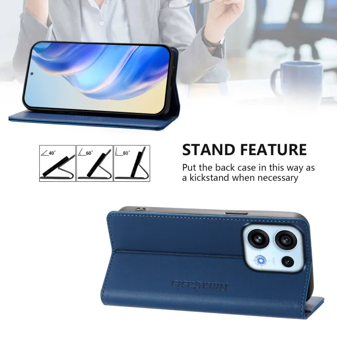 Housse OPPO Reno16 F/FS Fine à Fermeture Aimantée Anti-RFID Bleu Foncé - photo 64