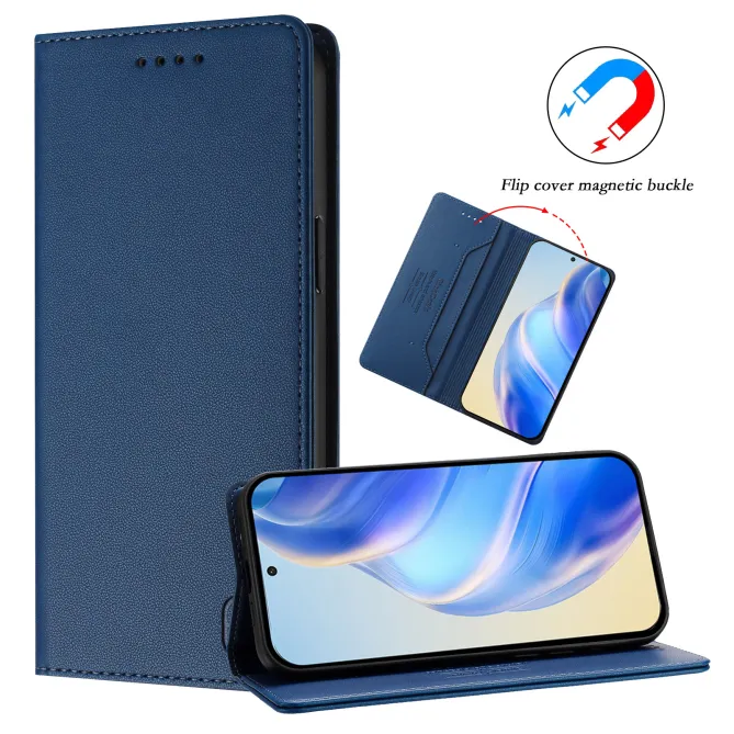 Housse OPPO Reno16 F/FS Fine à Fermeture Aimantée Anti-RFID Bleu Foncé - photo 66