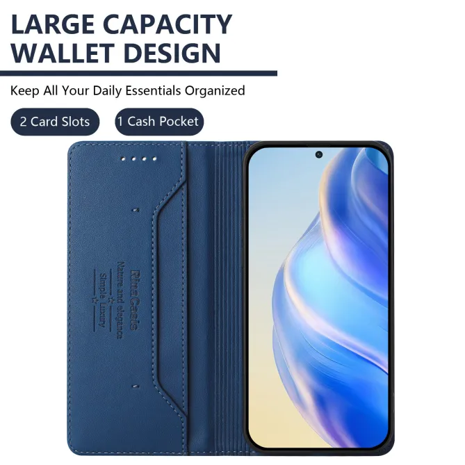 Housse OPPO Reno16 F/FS Fine à Fermeture Aimantée Anti-RFID Bleu Foncé - photo 67