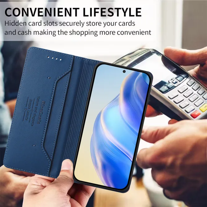 Housse OPPO Reno16 F/FS Fine à Fermeture Aimantée Anti-RFID Bleu Foncé - photo 72