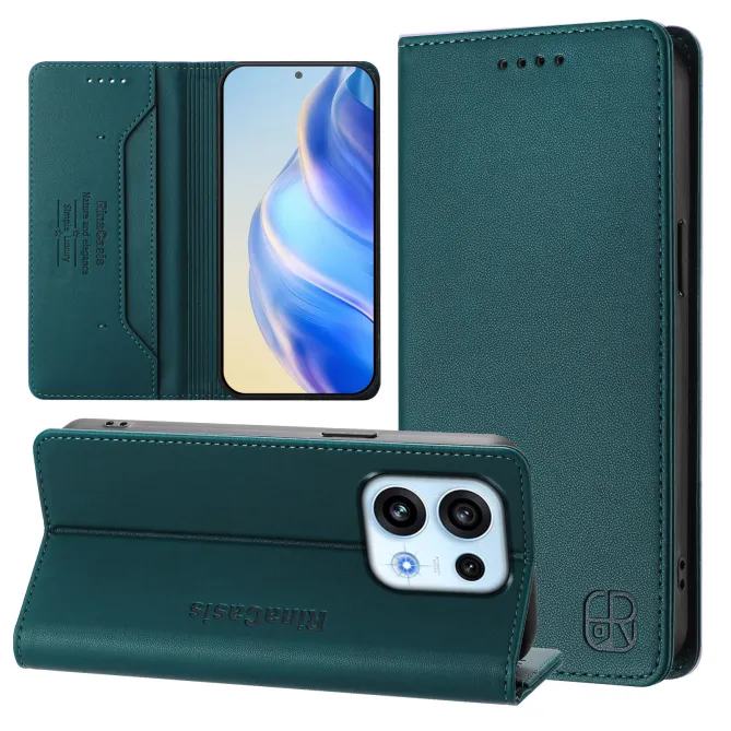Housse OPPO Reno16 F/FS Fine à Fermeture Aimantée Anti-RFID Bleu Paon - photo 75