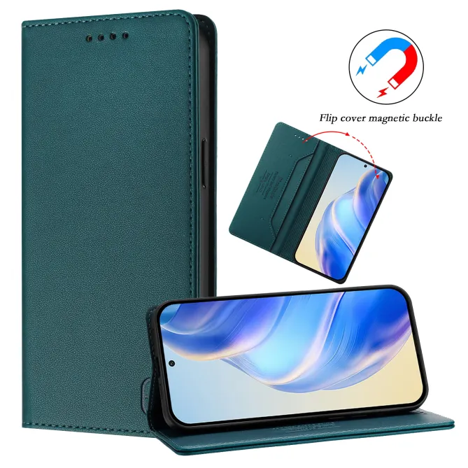 Housse OPPO Reno16 F/FS Fine à Fermeture Aimantée Anti-RFID Bleu Paon - photo 78