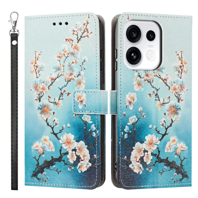 Housse pour OPPO Reno16 F/FS à Branches de Prunier Fleuries