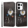 Housse pour OPPO Reno16 F/FS Chat et Marguerite en Papillons