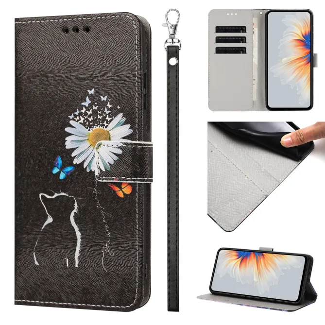 Housse pour OPPO Reno16 F/FS Chat et Marguerite en Papillons - photo 6