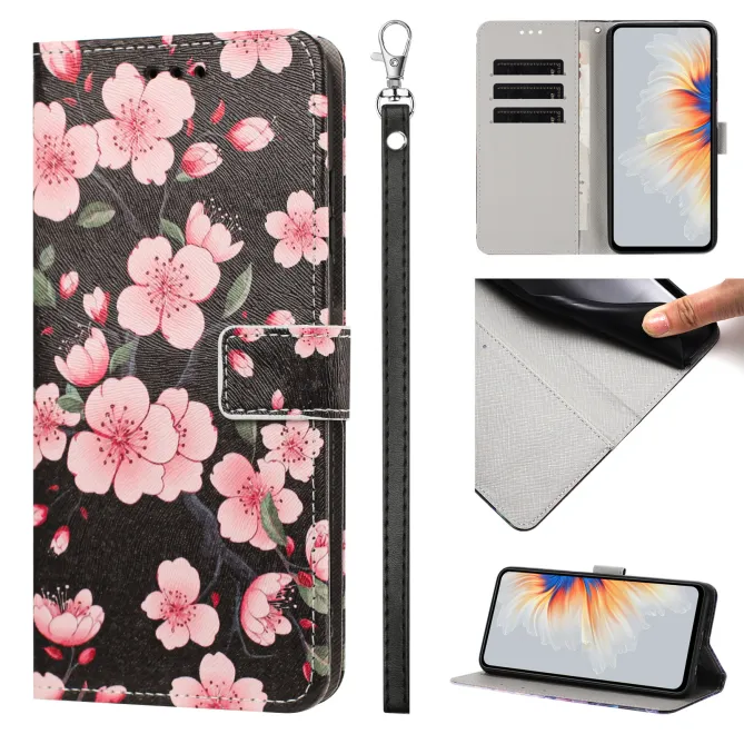 Housse pour OPPO Reno16 F/FS à Fleurs de Cerisier sur Fond Sombre - photo 6