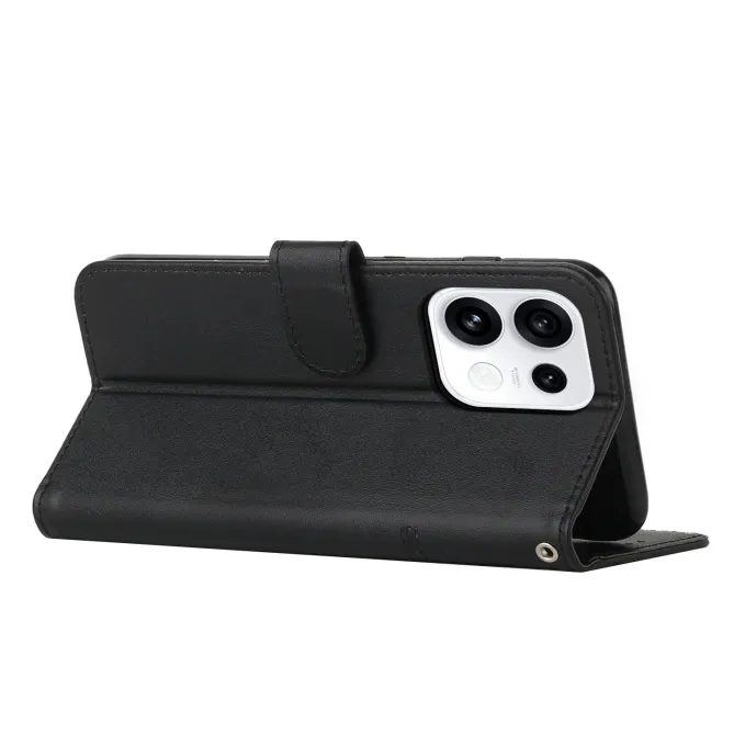 Housse pour OPPO Reno16 F/FS à Effet Surpiqûres Noir - photo 2