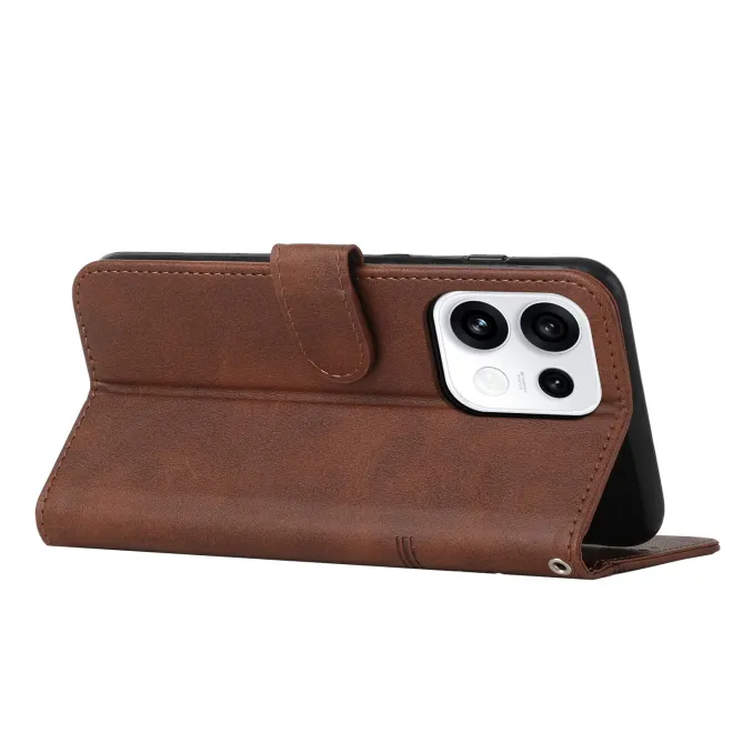 Housse pour OPPO Reno16 F/FS à Effet Surpiqûres Marron - photo 12