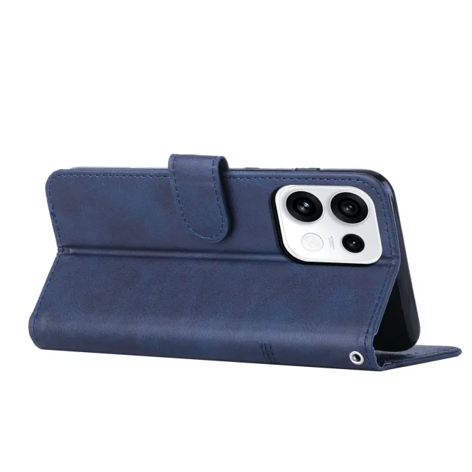Housse pour OPPO Reno16 F/FS à Effet Surpiqûres Bleu Foncé - photo 32
