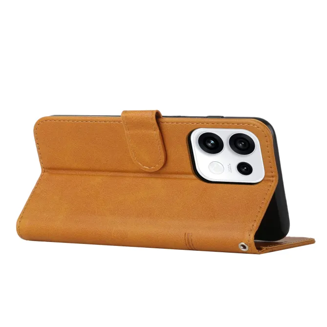 Housse pour OPPO Reno16 F/FS à Effet Surpiqûres Marron Clair - photo 52