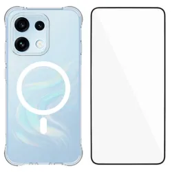 Pack Oppo Reno 16 F / 16 FS coque transparente magnétique et verre trempé