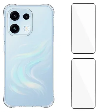 Pack Oppo Reno 16 F / 16 FS coque transparente et 2 verres trempés