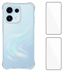 Pack Oppo Reno 16 F / 16 FS coque transparente et 2 verres trempés