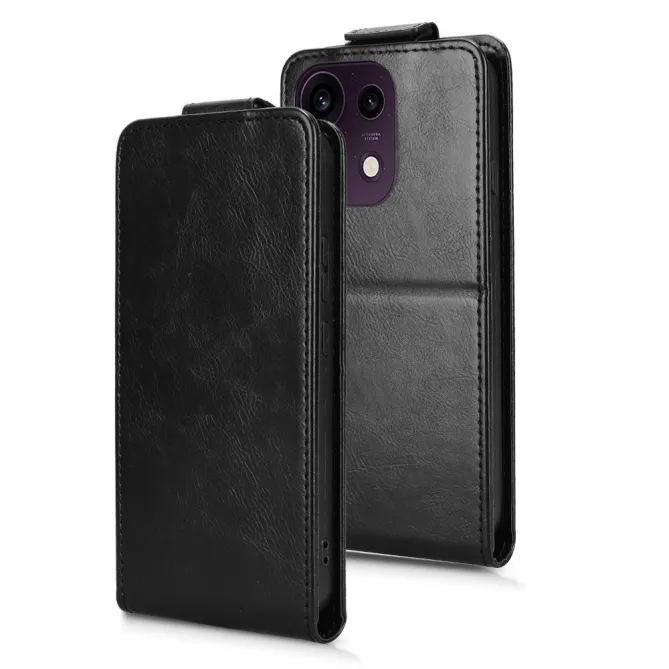 Housse Oppo Reno 16 F / 16 FS à rabat vertical simili cuir Noir - photo 5