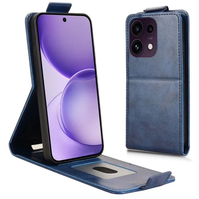 Housse Oppo Reno 16 F / 16 FS à rabat vertical simili cuir Bleu Foncé - photo 11