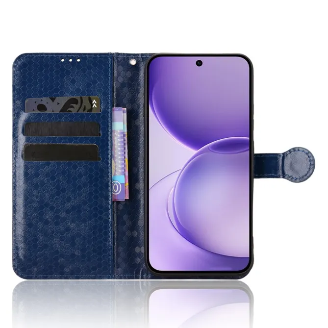 Housse Oppo Reno 16 F / 16 FS à rabat design nid d'abeille Bleu Foncé - photo 23