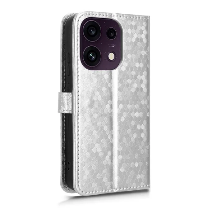 Housse Oppo Reno 16 F / 16 FS à rabat design nid d'abeille Argent - photo 34